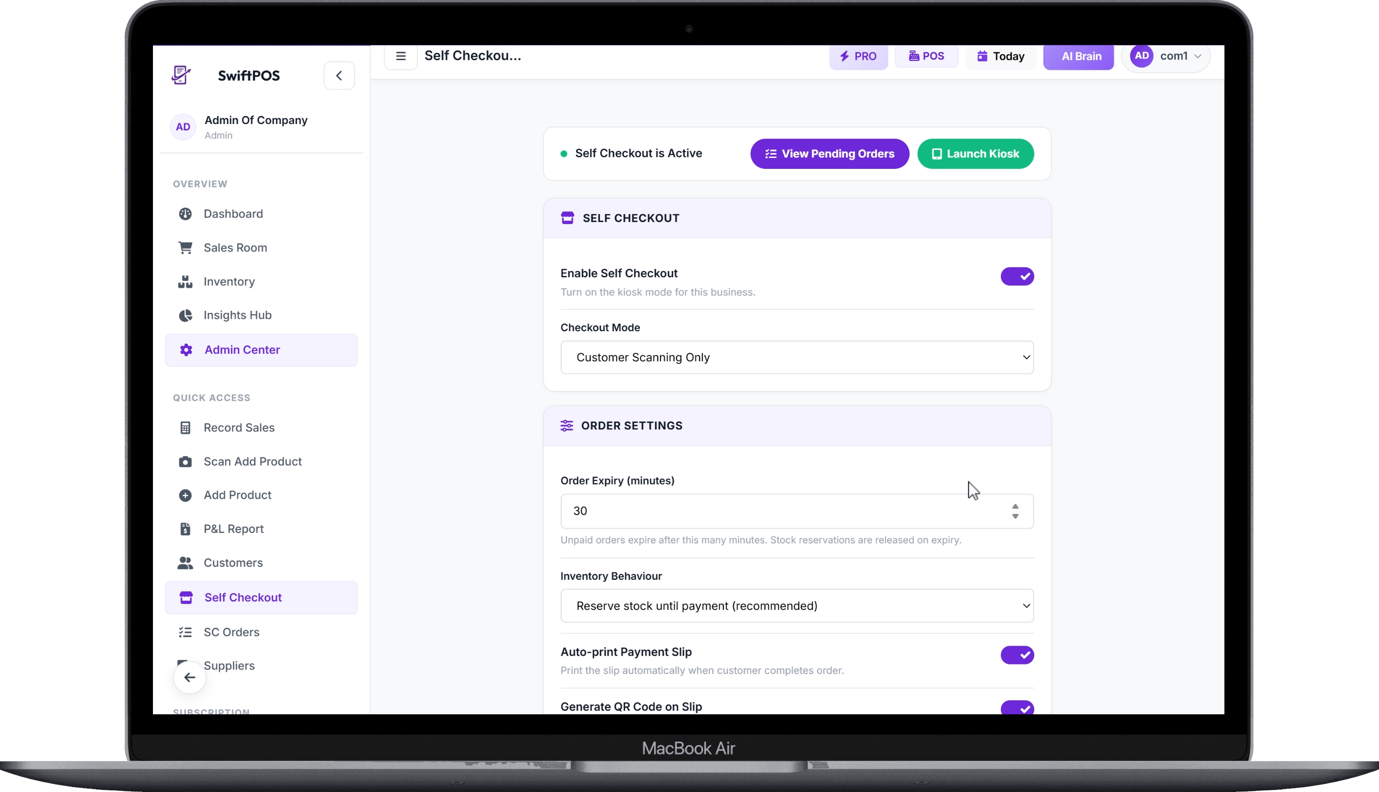 SwiftPOS Terminal & Analytics Preview